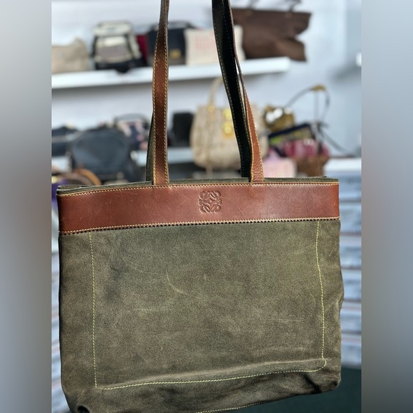 Loewe Handbags - Loewe Green Tote